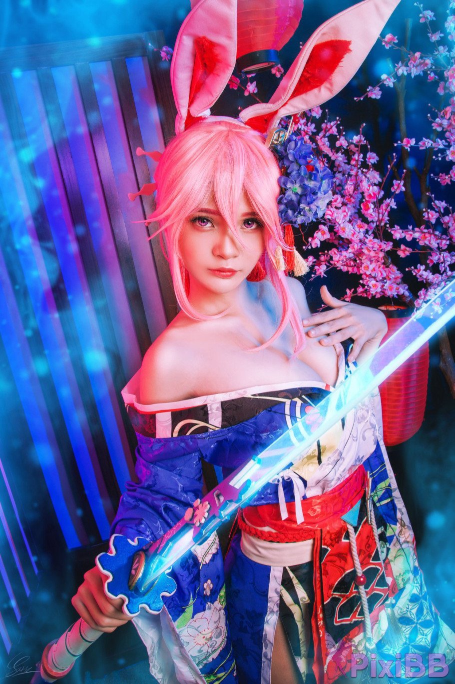 Azami Yae Sakura Kimono Honkai Impact 3 PixiBB.COM 001