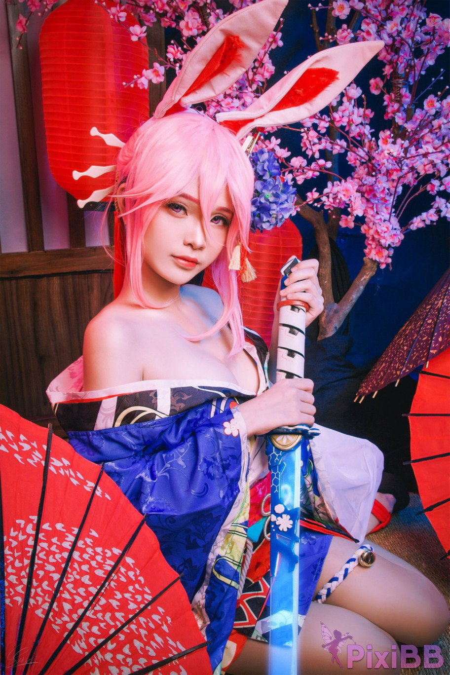 Azami Yae Sakura Kimono Honkai Impact 3 PixiBB.COM 009