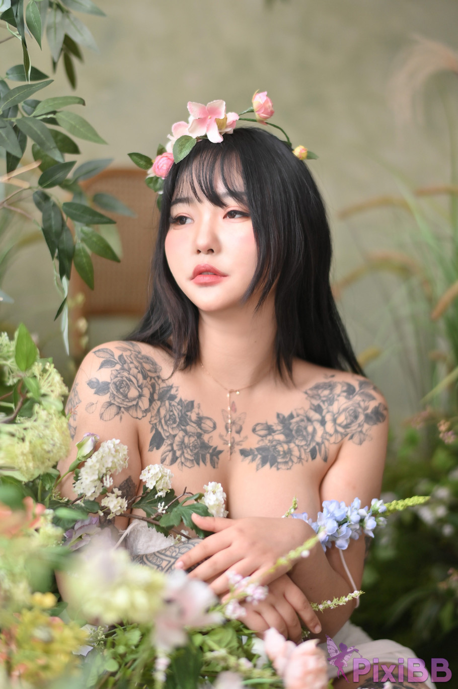 Jeon Bo Yeon Nude Flower PixiBB.COM 001