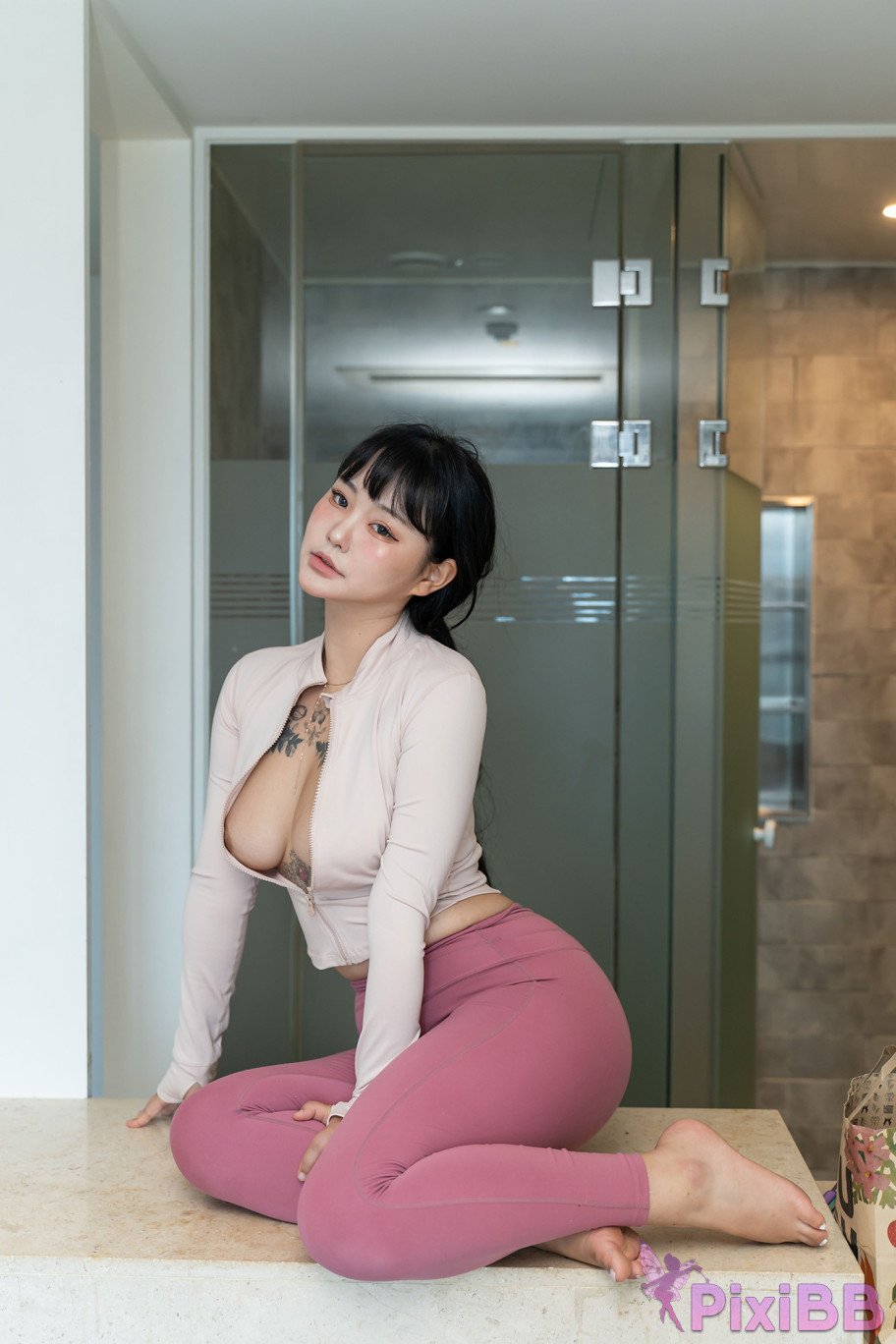 Jeon Bo Yeon Nude Leggings PixiBB.COM 017