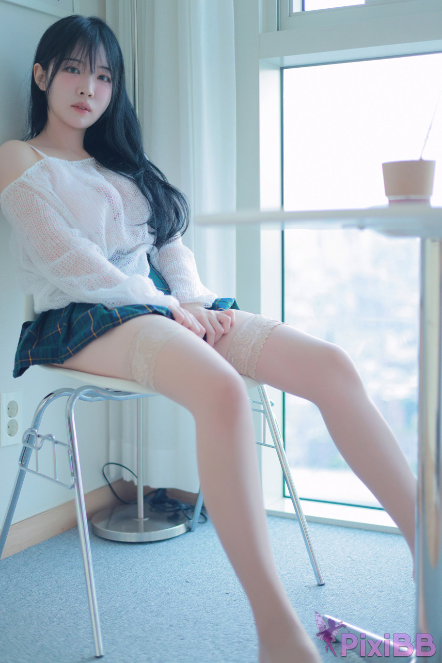 Patreon rina momorina Extra short Plaid Skirt PixiBB.COM 025