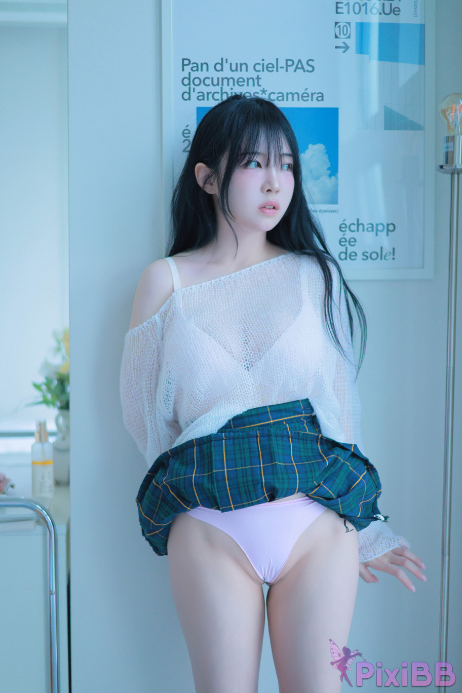 Patreon rina momorina Extra short Plaid Skirt PixiBB.COM 053